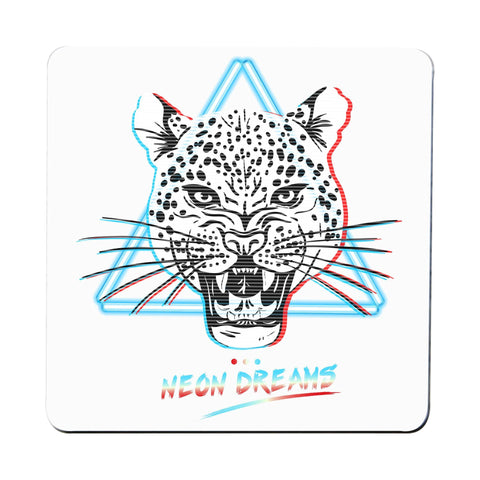 Retro have leopard abstract illustration coaster drink mat - Graphic Gear
