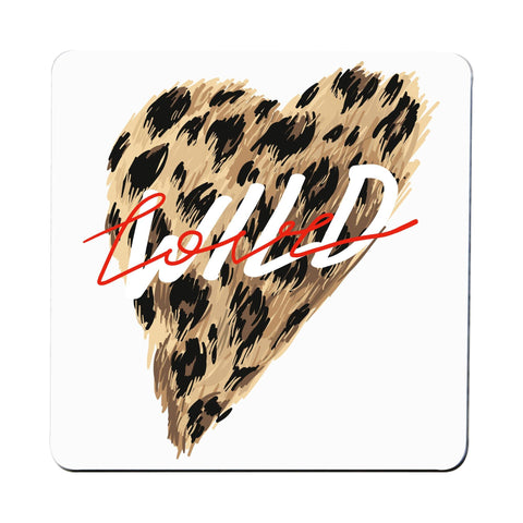 Wild love illustration design coaster drink mat - Graphic Gear