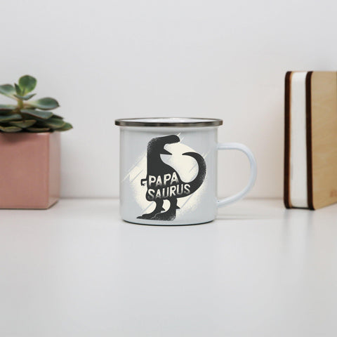 Papasaurus rex funny dinosaur dad father mug coffee tea cup - Graphic Gear