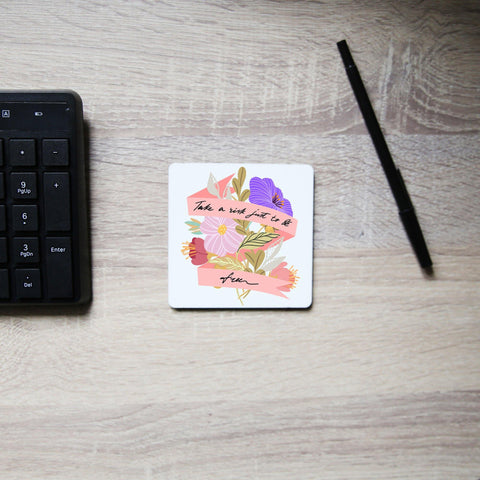 Flowers abstract illustration coaster drink mat - Graphic Gear