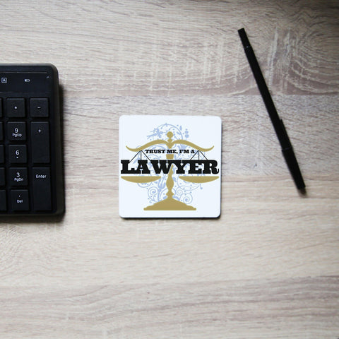 Lawyer funny coaster drink mat - Graphic Gear