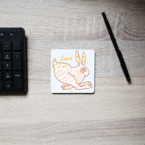 Lepus illustration design coaster drink mat - Graphic Gear