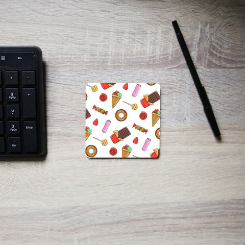 Candies illustration pattern funny illustration coaster drink mat - Graphic Gear