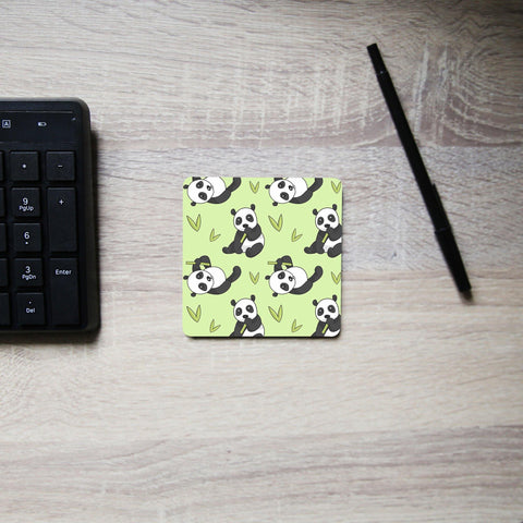 Cute panda bear pattern design funny illustration coaster drink mat - Graphic Gear