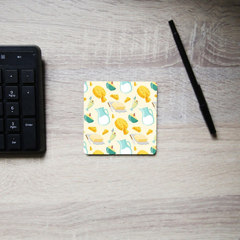 Dairy products pattern illustration design coaster drink mat - Graphic Gear