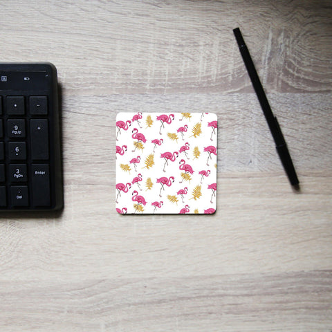 Flamingo nature pattern design funny illustration coaster drink mat - Graphic Gear