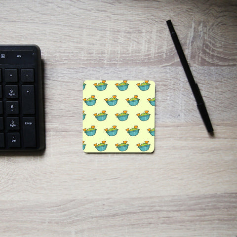 Guacamole pattern design funny coaster drink mat - Graphic Gear