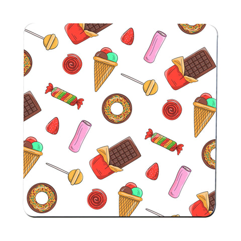 Candies illustration pattern funny illustration coaster drink mat - Graphic Gear