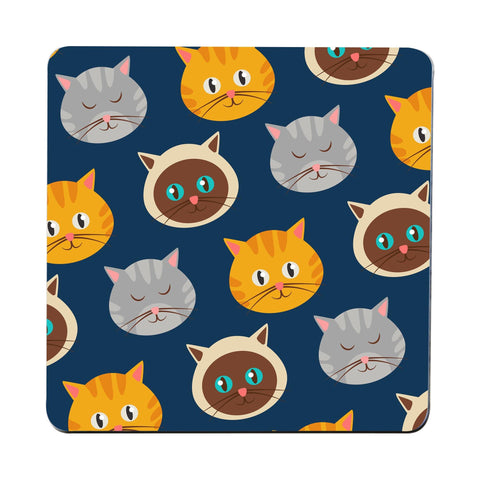 Cute cats pattern funny illustration design coaster drink mat - Graphic Gear