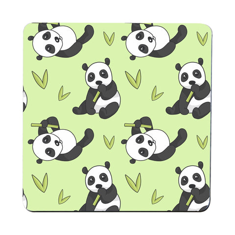 Cute panda bear pattern design funny illustration coaster drink mat - Graphic Gear