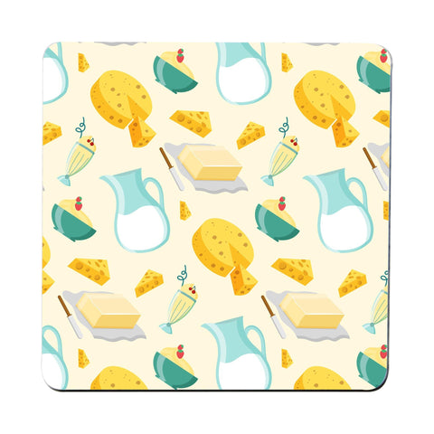 Dairy products pattern illustration design coaster drink mat - Graphic Gear