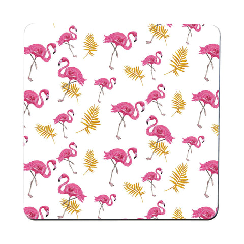 Flamingo nature pattern design funny illustration coaster drink mat - Graphic Gear
