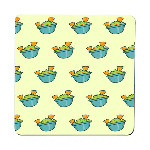 Guacamole pattern design funny coaster drink mat - Graphic Gear