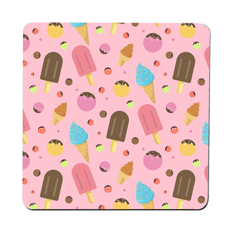 Ice cream pattern design funny coaster drink mat - Graphic Gear