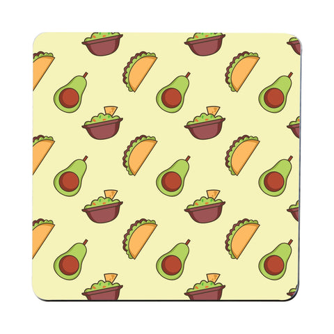 Mexican food pattern design funny illustration coaster drink mat - Graphic Gear