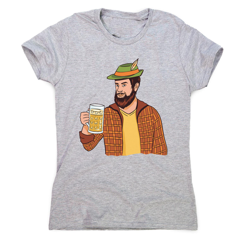 Hipster man with beer women's t-shirt - Graphic Gear