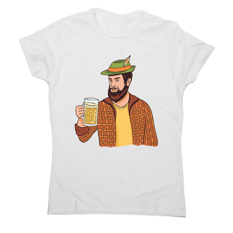 Hipster man with beer women's t-shirt - Graphic Gear