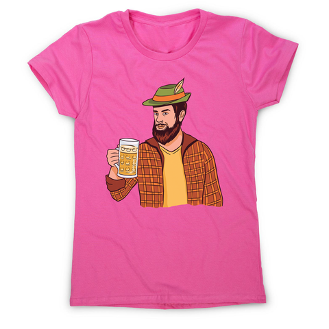 Hipster man with beer women's t-shirt - Graphic Gear