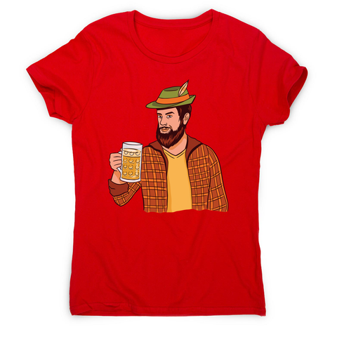 Hipster man with beer women's t-shirt - Graphic Gear