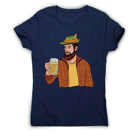 Hipster man with beer women's t-shirt - Graphic Gear