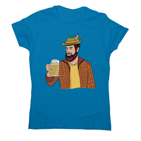 Hipster man with beer women's t-shirt - Graphic Gear