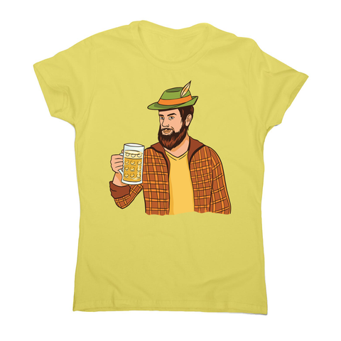 Hipster man with beer women's t-shirt - Graphic Gear