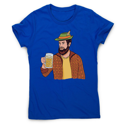 Hipster man with beer women's t-shirt - Graphic Gear