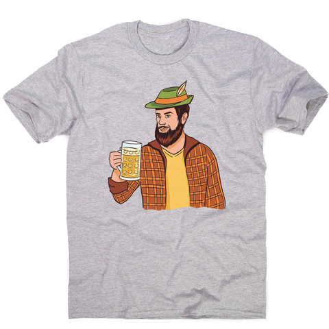 Hipster man with beer men's t-shirt - Graphic Gear