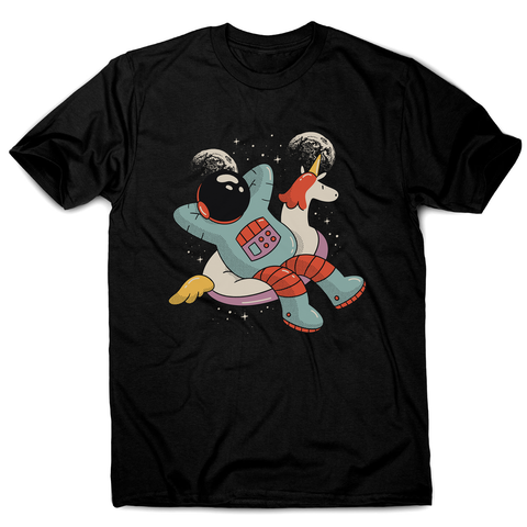 Chilling austronaut unicorn men's t-shirt - Graphic Gear