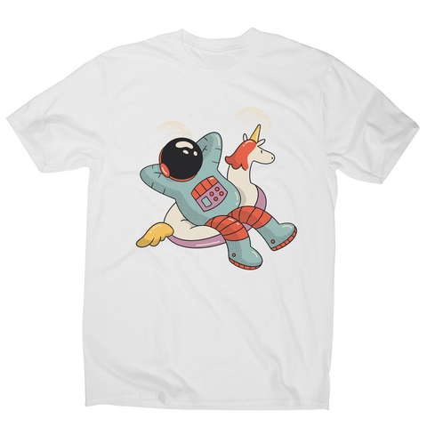 Chilling austronaut unicorn men's t-shirt - Graphic Gear