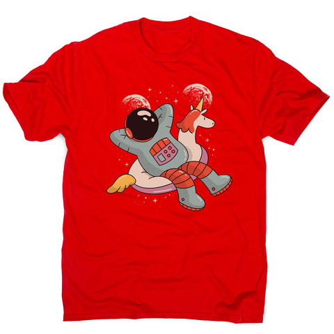 Chilling austronaut unicorn men's t-shirt - Graphic Gear