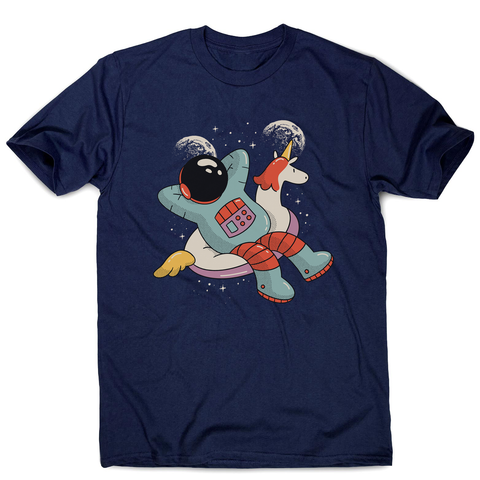 Chilling austronaut unicorn men's t-shirt - Graphic Gear