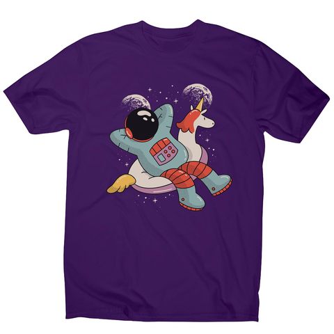 Chilling austronaut unicorn men's t-shirt - Graphic Gear
