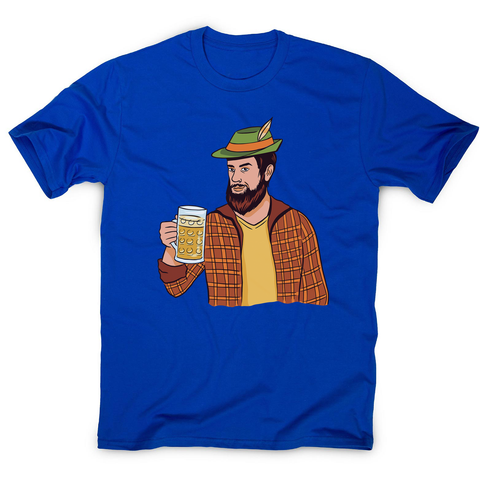 Hipster man with beer men's t-shirt - Graphic Gear