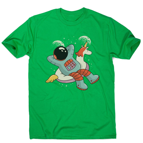 Chilling austronaut unicorn men's t-shirt - Graphic Gear