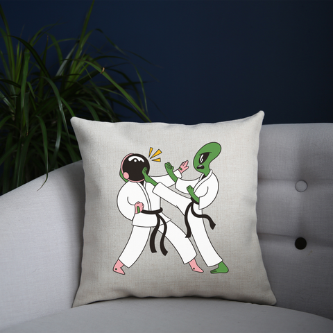 Space karate funny cushion cover pillowcase linen home decor - Graphic Gear