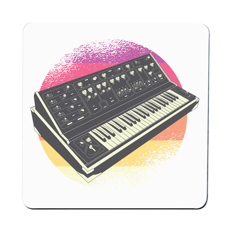 Synthesizer Retro coaster drink mat - Graphic Gear