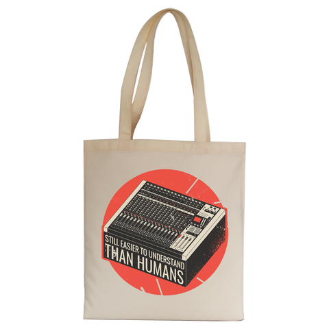 Mixing console quote tote bag canvas shopping - Graphic Gear