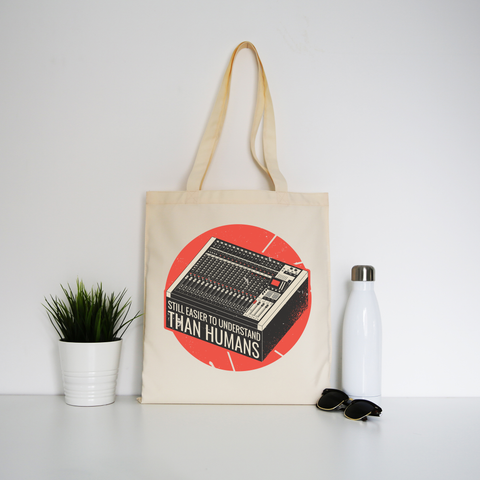 Mixing console quote tote bag canvas shopping - Graphic Gear