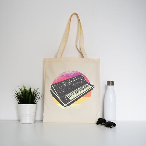 Synthesizer Retro tote bag canvas shopping - Graphic Gear