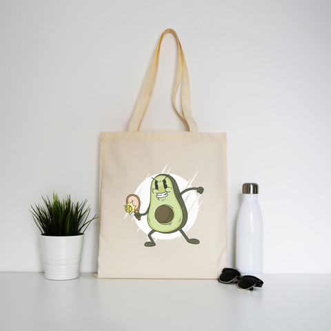 Avocado tennis tote bag canvas shopping - Graphic Gear