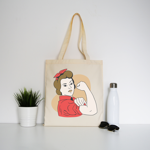 Rosie the riveter tote bag canvas shopping - Graphic Gear