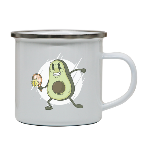 Avocado tennis enamel camping mug outdoor cup colors - Graphic Gear