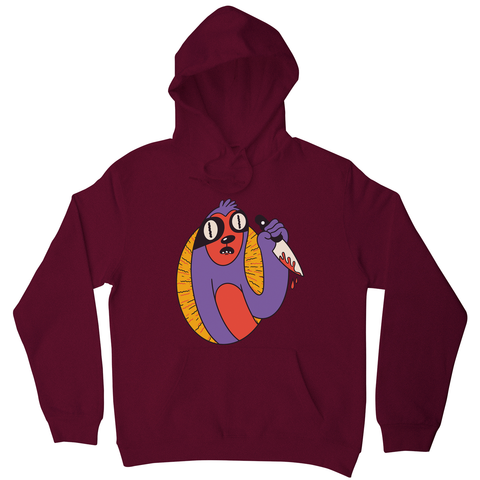Sloth with knife hoodie - Graphic Gear