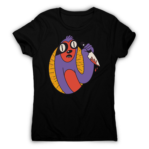 Sloth with knife women's t-shirt - Graphic Gear