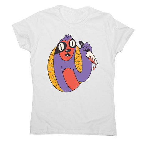 Sloth with knife women's t-shirt - Graphic Gear