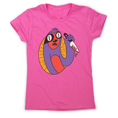Sloth with knife women's t-shirt - Graphic Gear