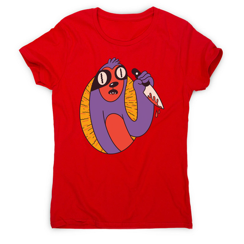 Sloth with knife women's t-shirt - Graphic Gear
