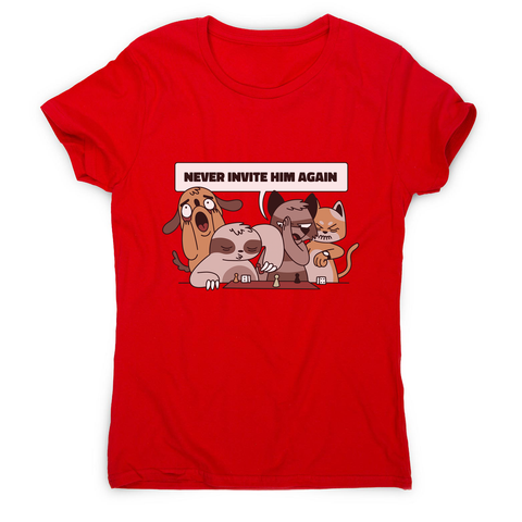 Animals playing with sloth funny women's t-shirt - Graphic Gear