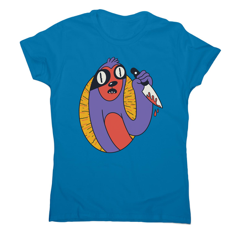 Sloth with knife women's t-shirt - Graphic Gear